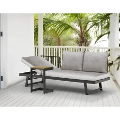 Bissolo Casa Salotti E Salottini<Vendita online di DIVANO DA GIARDINO MULTIFUNZIONE IN ALLUMINIO ANTRACITE