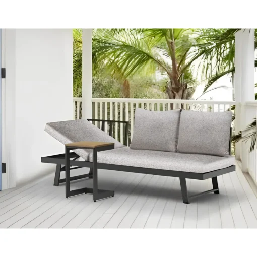 Bissolo Casa Salotti E Salottini<Vendita online di DIVANO DA GIARDINO MULTIFUNZIONE IN ALLUMINIO ANTRACITE