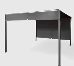 Bissolo Casa Gazebi E Accessori<Vendita online di GAZEBO MT 3X3 ANTRACITE CON TENDA SCORREVOLE