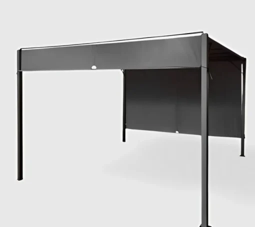 Bissolo Casa Gazebi E Accessori<Vendita online di GAZEBO MT 3X3 ANTRACITE CON TENDA SCORREVOLE
