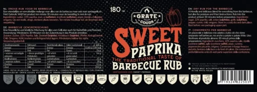 Bissolo Casa Rub E Salse<Vendita online di GRATE GOODS - PAPRIKA BBQ RUB 180GR