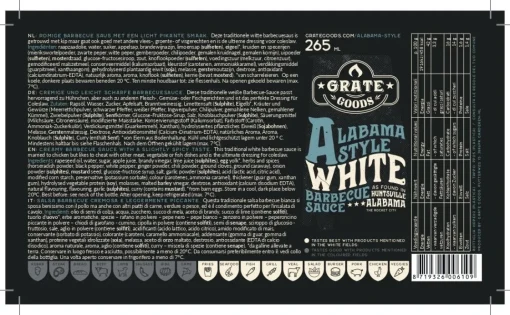 Bissolo Casa Rub E Salse<Vendita online di GRATE GOODS - SALSA BARBECUE ALABAMA STYLE WHITE 265ML