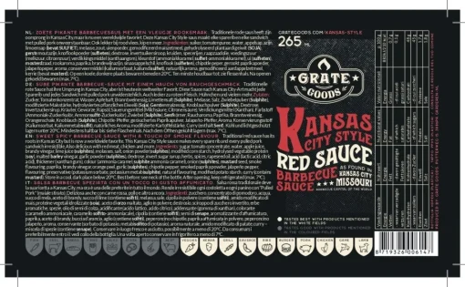 Bissolo Casa Rub E Salse<Vendita online di GRATE GOODS - SALSA BARBECUE KANSAS CITY STYLE RED 265ML