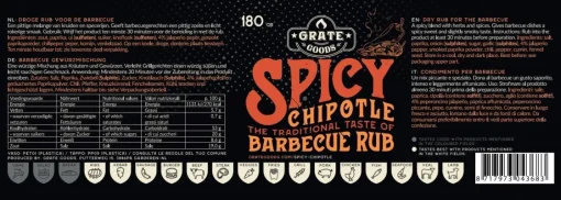 Bissolo Casa Rub E Salse<Vendita online di GRATE GOODS - SPICY CHIPOTLE BBQ RUB CARNE, POLLO E PESCE 180GR