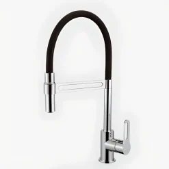 Bissolo Casa Miscelatori Cucina<Vendita online di LINEA DALLAS - MISCELATORE MONOCOMANDO LAVELLO NERO E CROMATO: Miscelatori cucina