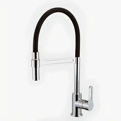 Bissolo Casa Miscelatori Cucina<Vendita online di LINEA DALLAS - MISCELATORE MONOCOMANDO LAVELLO NERO E CROMATO: Miscelatori cucina