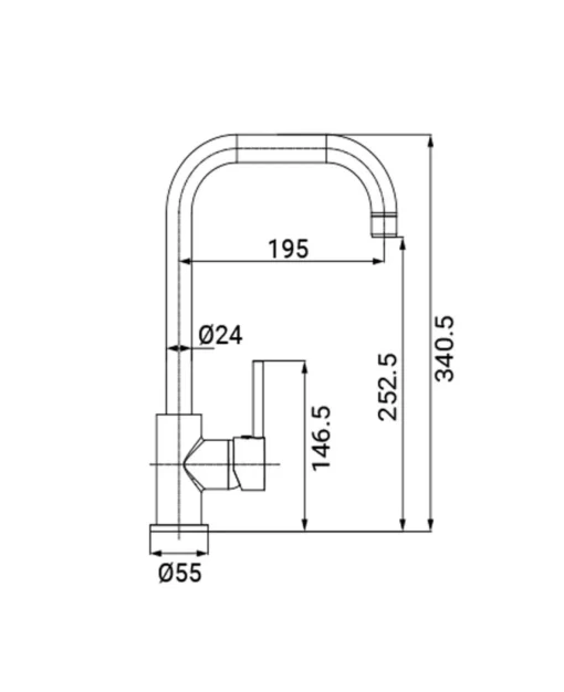 Bissolo Casa Miscelatori Cucina<Vendita online di LINEA FLORIDA - MISCELATORE MONOCOMANDO LAVELLO CROMATO E NERO : Miscelatori cucina