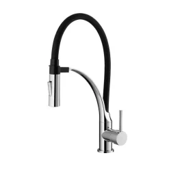 Bissolo Casa Miscelatori Cucina<Vendita online di LINEA SEATTLE - MISCELATORE MONOCOMANDO LAVELLO NERO E CROMO: Miscelatori cucina