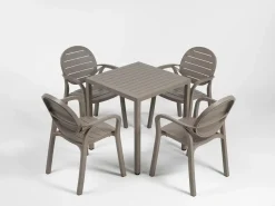 Bissolo Casa Nardi<Vendita online di NARDI OUTDOOR - TAVOLO FISSO CUBE 70X70 CM ALLUMINIO TORTORA