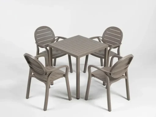 Bissolo Casa Nardi<Vendita online di NARDI OUTDOOR - TAVOLO FISSO CUBE 70X70 CM ALLUMINIO TORTORA