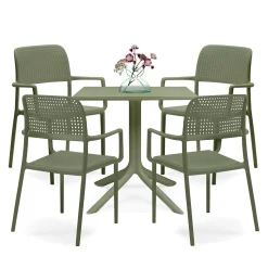 Bissolo Casa Nardi<Vendita online di NARDI OUTDOOR - TAVOLO MOD. CLIP 80X80 CM POLIPROPILENE AGAVE