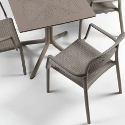 Bissolo Casa Nardi<Vendita online di NARDI OUTDOOR - TAVOLO MOD. CLIP 70 70X70 CM POLIPROPILENE TORTORA