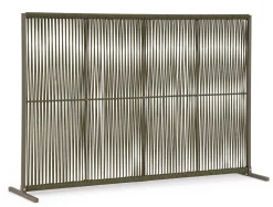 Bissolo Casa Grigliati E Paraventi<Vendita online di PARAVENTO PAXSON CM 180X30 H. 120 IN METALLO E CORDA VERDE OLIVA