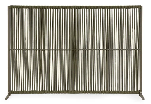 Bissolo Casa Grigliati E Paraventi<Vendita online di PARAVENTO PAXSON CM 180X30 H. 120 IN METALLO E CORDA VERDE OLIVA
