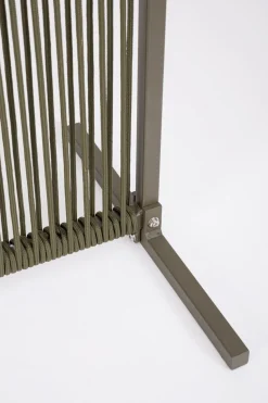 Bissolo Casa Grigliati E Paraventi<Vendita online di PARAVENTO PAXSON CM 180X30 H. 120 IN METALLO E CORDA VERDE OLIVA