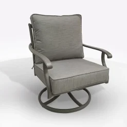 Bissolo Casa Salotti E Salottini<Vendita online di POLTRONA GIREVOLE MOD. WEAVE ALLUMINIO PRESSOFUSO ANTRACITE