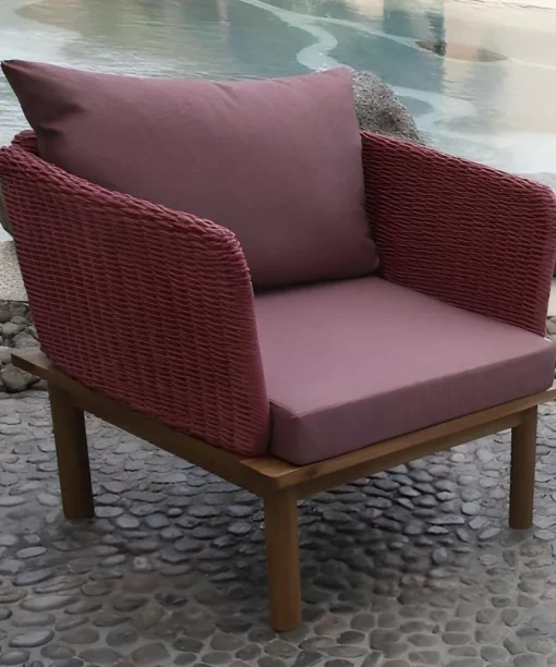 Bissolo Casa Sedie In Legno<Vendita online di POLTRONA SANTA MARIA ROSSA ACACIA E CORDA CORALLO