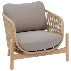 Bissolo Casa Sedie In Legno<Vendita online di POLTRONA MOD DEONA ALLUMINIO E ACACIA NATURALE