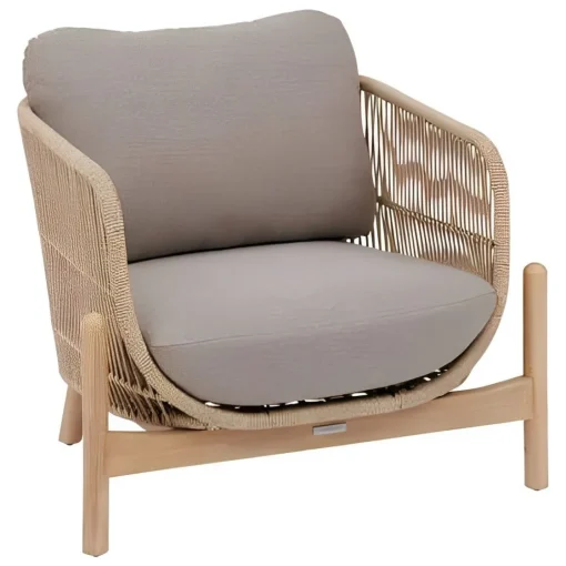 Bissolo Casa Sedie In Legno<Vendita online di POLTRONA MOD DEONA ALLUMINIO E ACACIA NATURALE
