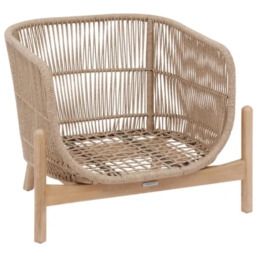 Bissolo Casa Sedie In Legno<Vendita online di POLTRONA MOD DEONA ALLUMINIO E ACACIA NATURALE
