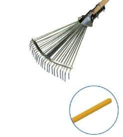 Bissolo Casa Articoli Per Giardinaggio<Vendita online di RASTRELLO FOGLIE CON MORSETTO E MANICO NATURALE