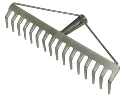 Bissolo Casa Articoli Per Giardinaggio<Vendita online di RASTRELLO ZINCATO A 14 DENTI CON MANICO NATURALE DA 150CM