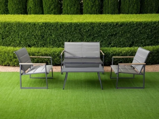 Bissolo Casa Salotti E Salottini<Vendita online di SALOTTO DA GIARDINO IN METALLO ANTRACITE E TEXTILENE