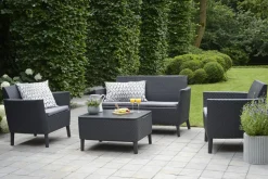 Bissolo Casa Salotti E Salottini<Vendita online di SALOTTO DA GIARDINO SALEMO RESINA EFFETTO RATTAN GRAFITE