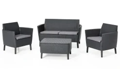 Bissolo Casa Salotti E Salottini<Vendita online di SALOTTO DA GIARDINO SALEMO RESINA EFFETTO RATTAN GRAFITE