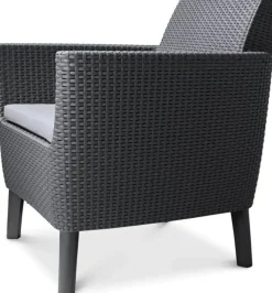 Bissolo Casa Salotti E Salottini<Vendita online di SALOTTO DA GIARDINO SALEMO RESINA EFFETTO RATTAN GRAFITE