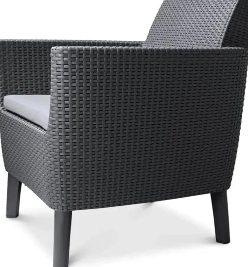 Bissolo Casa Salotti E Salottini<Vendita online di SALOTTO DA GIARDINO SALEMO RESINA EFFETTO RATTAN GRAFITE