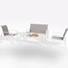 Bissolo Casa Salotti E Salottini<Vendita online di SALOTTO GIARDINO ELYN ALLUMINIO BIANCO E TEXTILENE BEIGE