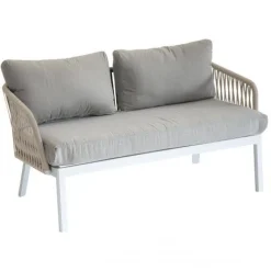 Bissolo Casa Salotti E Salottini<Vendita online di SALOTTO DA GIARDINO BARCELLONA ALLUMINIO BIANCO E TORTORA