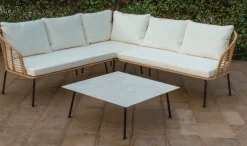Bissolo Casa Salotti E Salottini<Vendita online di SALOTTO DA GIARDINO MOD. JEPARA ACCIAIO E POLYRATTAN NATURALE