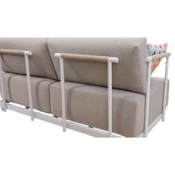 Bissolo Casa Salotti E Salottini<Vendita online di SALOTTO DA GIARDINO CON CHAISE LONGUE DX + TAVOLINO METALLO BIANCO