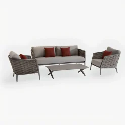 Bissolo Casa Salotti E Salottini<Vendita online di SALOTTO DA GIARDINO EMBRUNS ALLUMINIO MARRONE