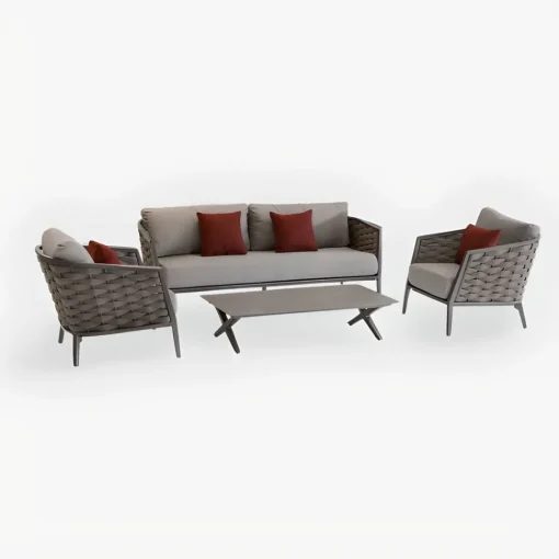 Bissolo Casa Salotti E Salottini<Vendita online di SALOTTO DA GIARDINO EMBRUNS ALLUMINIO MARRONE