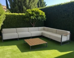 Bissolo Casa Salotti E Salottini<Vendita online di SALOTTO DA GIARDINO MODULABILE ALLUMINIO ANTRACITE E POLYWOOD