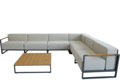Bissolo Casa Salotti E Salottini<Vendita online di SALOTTO DA GIARDINO MODULABILE ALLUMINIO ANTRACITE E POLYWOOD