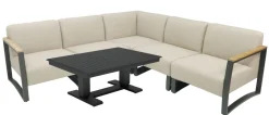 Bissolo Casa Salotti E Salottini<Vendita online di SALOTTO DA GIARDINO IN METALLO ANTRACITE E TEAK