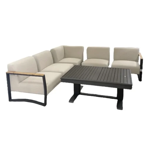 Bissolo Casa Salotti E Salottini<Vendita online di SALOTTO DA GIARDINO IN METALLO ANTRACITE E TEAK