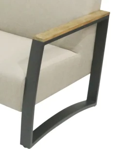 Bissolo Casa Salotti E Salottini<Vendita online di SALOTTO DA GIARDINO IN METALLO ANTRACITE E TEAK