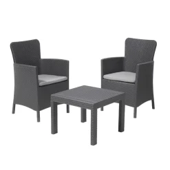 Bissolo Casa Set Bistrò|Salotti E Salottini<Vendita online di SALOTTO DA GIARDINO SALVADOR RESINA EFFETTO RATTAN ANTRACITE