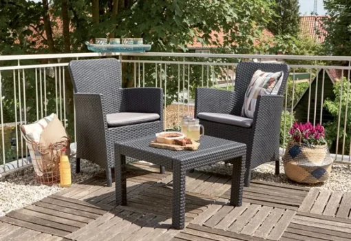 Bissolo Casa Set Bistrò|Salotti E Salottini<Vendita online di SALOTTO DA GIARDINO SALVADOR RESINA EFFETTO RATTAN ANTRACITE