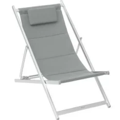 Bissolo Casa Lettini E Sdraio<Vendita online di SDRAIO PIEGHEVOLE HONOLULU ALLUMINIO E TEXTILENE GRIGIO CHIARO