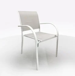Bissolo Casa Sedie In Ferro E Metallo<Vendita online di SEDIA IN ALLUMINIO BIANCO E TEXTILENE BEIGE