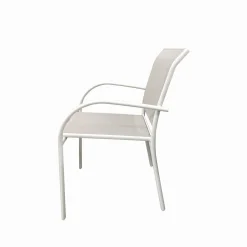 Bissolo Casa Sedie In Ferro E Metallo<Vendita online di SEDIA IN ALLUMINIO BIANCO E TEXTILENE BEIGE