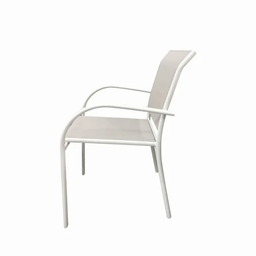 Bissolo Casa Sedie In Ferro E Metallo<Vendita online di SEDIA IN ALLUMINIO BIANCO E TEXTILENE BEIGE