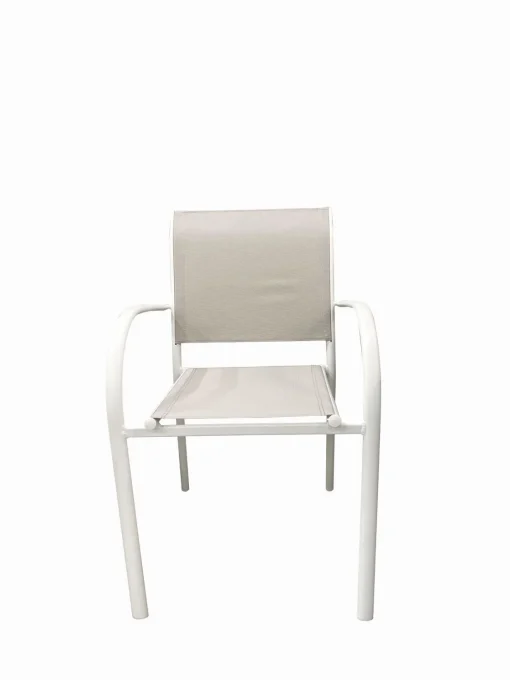 Bissolo Casa Sedie In Ferro E Metallo<Vendita online di SEDIA IN ALLUMINIO BIANCO E TEXTILENE BEIGE