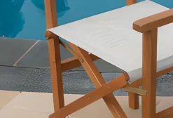 Bissolo Casa Sedie In Legno<Vendita online di SEDIA MOD. REGISTA IN ACACIA OLIATA E POLIESTERE ECRU'